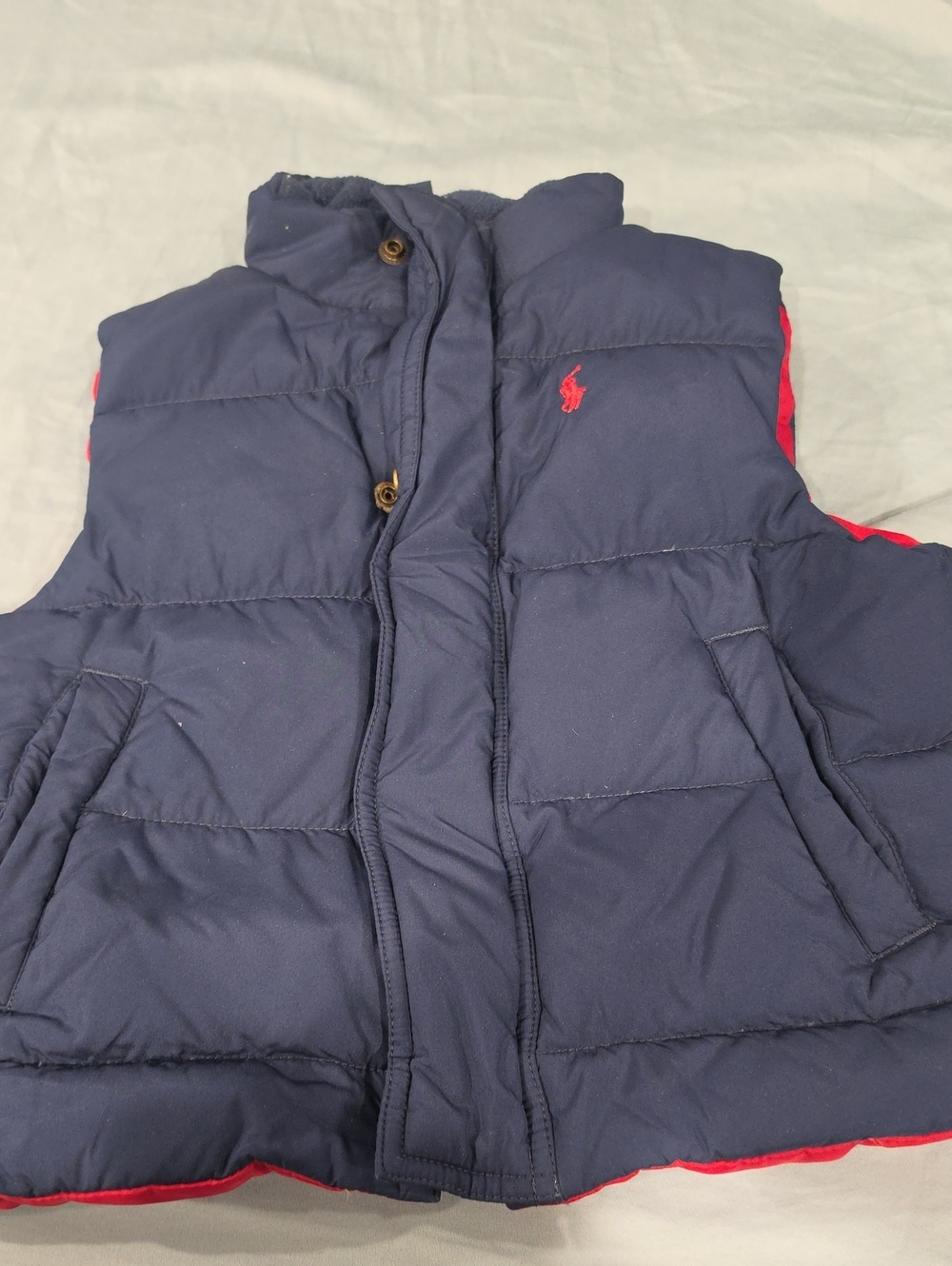 Ralph Lauren Navy Vest with Red Accents